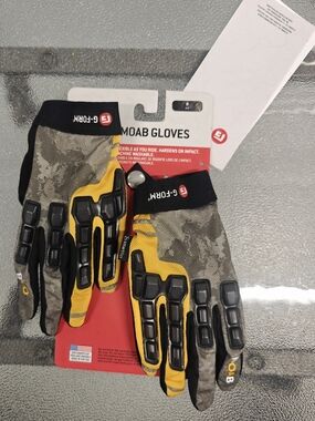 G-Form Moab Impact Protective Gloves - Yellow & Gray Size S